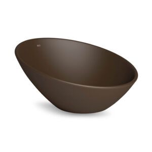 BACHA REDONDA MARRON MATE - DECA MARRON MATE.