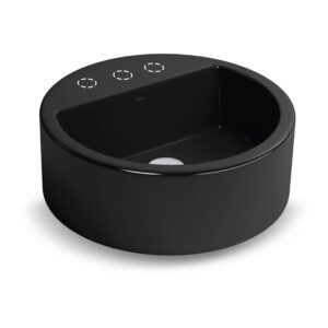 BACHA CILINDRICA NEGRO BRILLANTE - DECA APOYO.