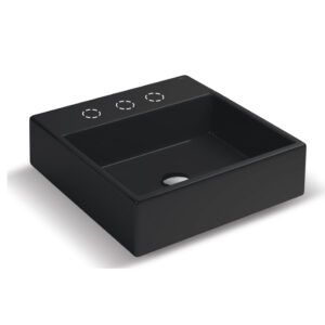 BACHA CUADRADA NEGRO BRILLANTE -DECA APOYO.